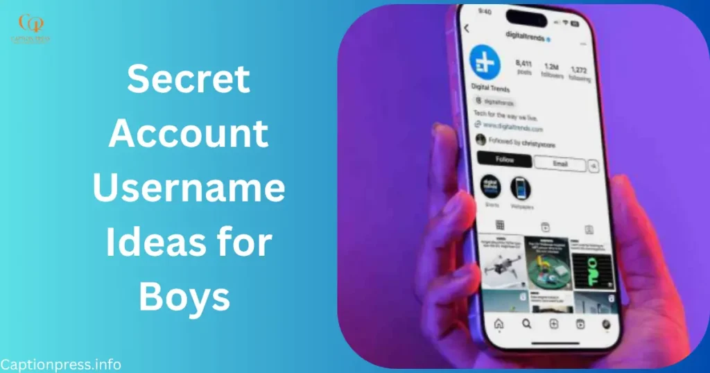 Secret Account Username Ideas for Boys 