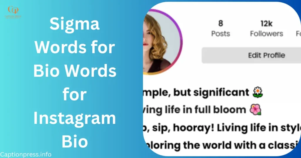 Sigma Words for Bio Words for Instagram Bio